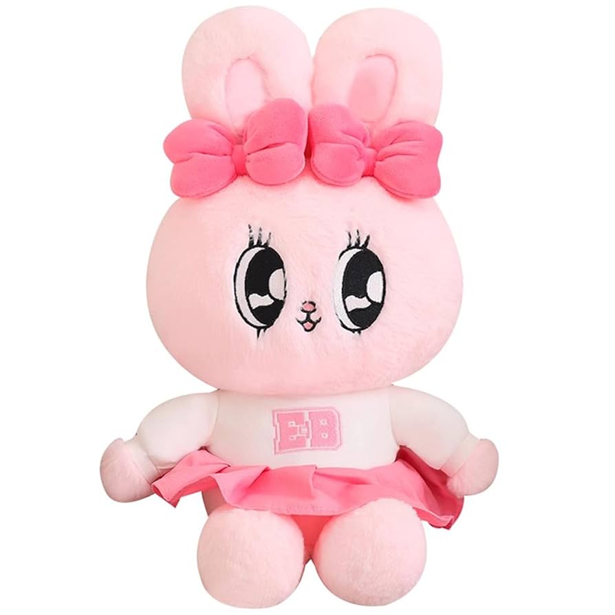ピンクのふわふわぬいぐるみ CUTE キュート販売 ぬいぐるみ ふわふわうさぎ S 立ち うす